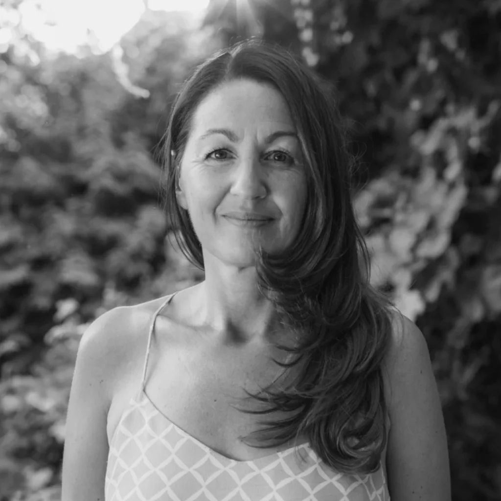 Portrait noir et blanc de Patrizia Buscemi